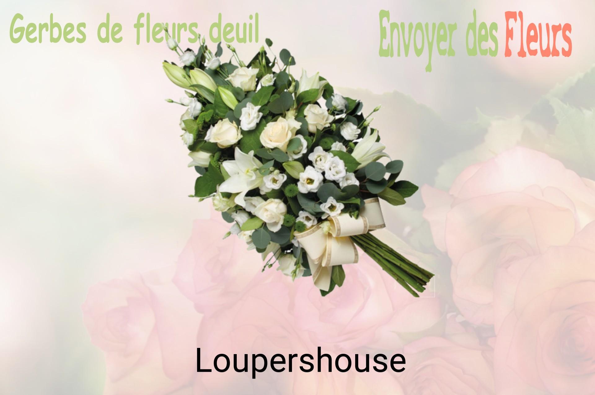 Gerbe de fleurs de deuil livrée à Loupershouse